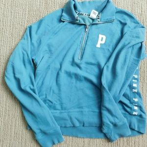 Teal 1/4 Zip Small PINK by VS Pullover Sweatshirt